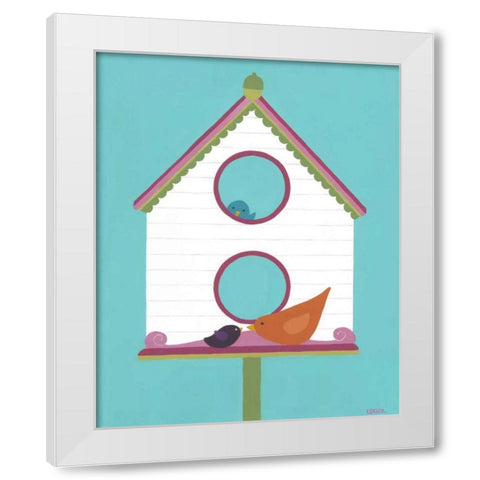 Home Tweet Home III White Modern Wood Framed Art Print by Vess, June Erica