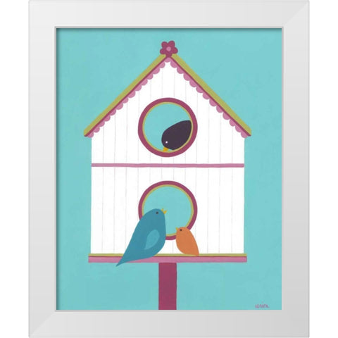 Home Tweet Home IV White Modern Wood Framed Art Print by Vess, June Erica