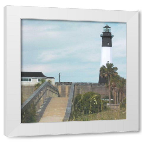 Tybee Lighthouse II White Modern Wood Framed Art Print by Ilosky, Pam