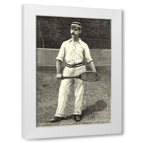 Harpers Weekly Tennis II White Modern Wood Framed Art Print by Unknown