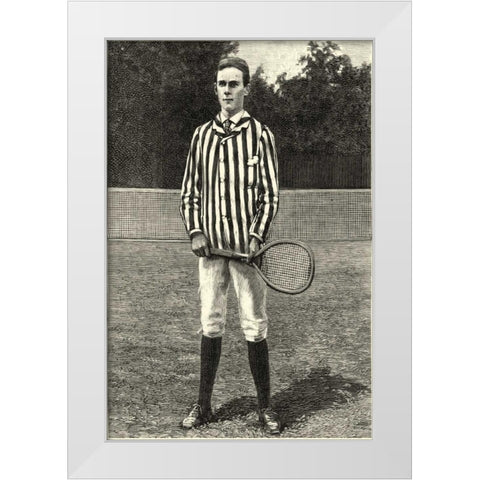 Harpers Weekly Tennis III White Modern Wood Framed Art Print by Unknown
