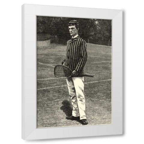 Harpers Weekly Tennis IV White Modern Wood Framed Art Print by Unknown