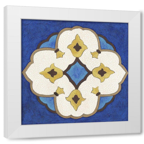 Royal Lapis III White Modern Wood Framed Art Print by Lam, Vanna