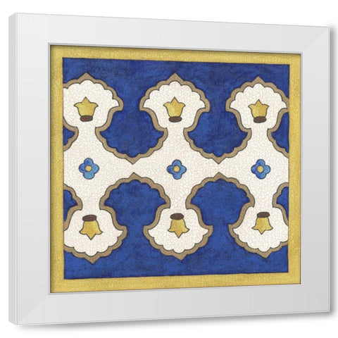 Royal Lapis IV White Modern Wood Framed Art Print by Lam, Vanna