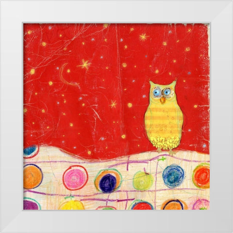 Feathers- Dots and Stripes I White Modern Wood Framed Art Print by Blixt, Ingrid