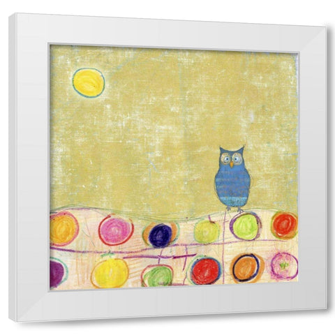 Feathers, Dots and Stripes III White Modern Wood Framed Art Print by Blixt, Ingrid