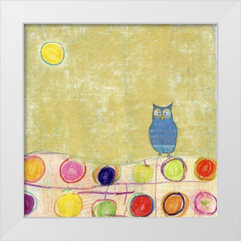 Feathers, Dots and Stripes III White Modern Wood Framed Art Print by Blixt, Ingrid