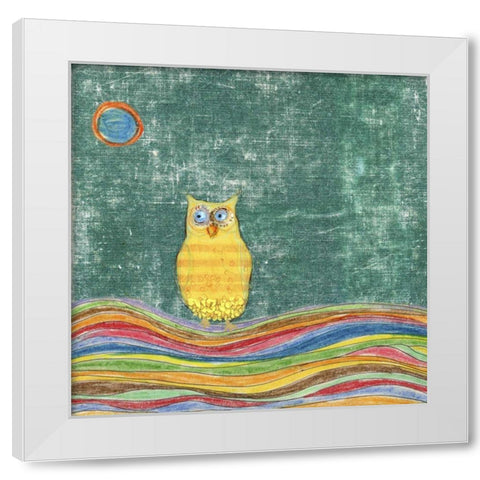Feathers, Dots and Stripes V White Modern Wood Framed Art Print by Blixt, Ingrid