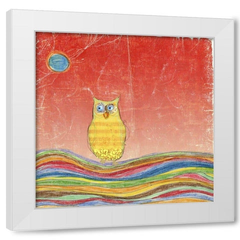 Feathers, Dots and Stripes VI White Modern Wood Framed Art Print by Blixt, Ingrid