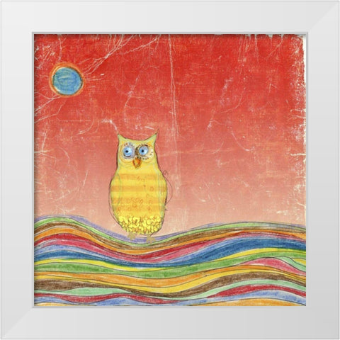 Feathers, Dots and Stripes VI White Modern Wood Framed Art Print by Blixt, Ingrid