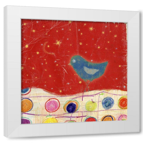 Feathers, Dots and Stripes VIII White Modern Wood Framed Art Print by Blixt, Ingrid