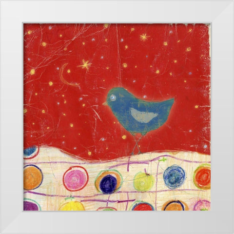 Feathers, Dots and Stripes VIII White Modern Wood Framed Art Print by Blixt, Ingrid