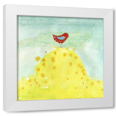 Feathers, Dots and Stripes XII White Modern Wood Framed Art Print by Blixt, Ingrid