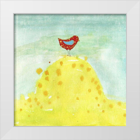 Feathers, Dots and Stripes XII White Modern Wood Framed Art Print by Blixt, Ingrid