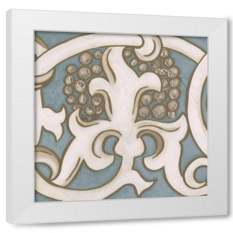 Ornamental Leaf III White Modern Wood Framed Art Print by Vision Studio
