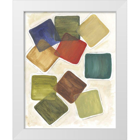 Color Bloc II White Modern Wood Framed Art Print by Choate, Lisa