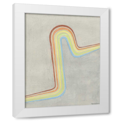 Retro Rhythm III White Modern Wood Framed Art Print by Lam, Vanna