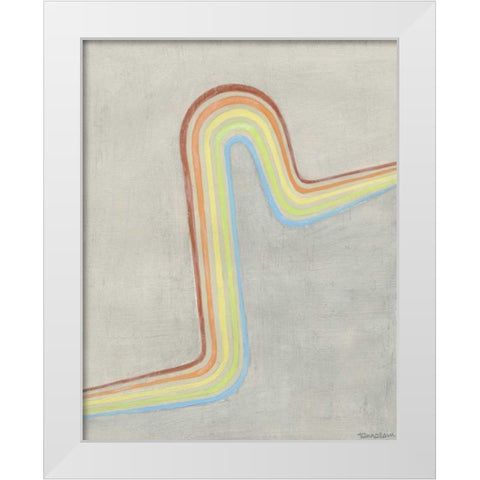 Retro Rhythm III White Modern Wood Framed Art Print by Lam, Vanna