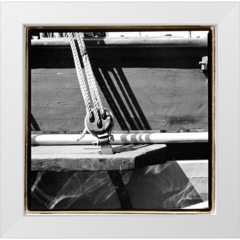 Ship Shape IV White Modern Wood Framed Art Print by DeNardo, Laura