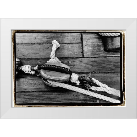 Ship Shape V White Modern Wood Framed Art Print by DeNardo, Laura