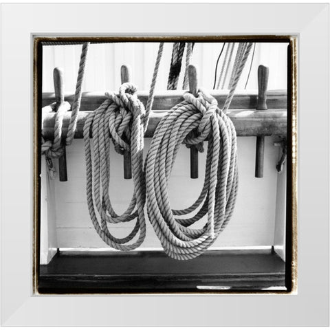 Secure I White Modern Wood Framed Art Print by DeNardo, Laura