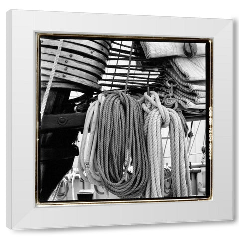 Secure III White Modern Wood Framed Art Print by DeNardo, Laura