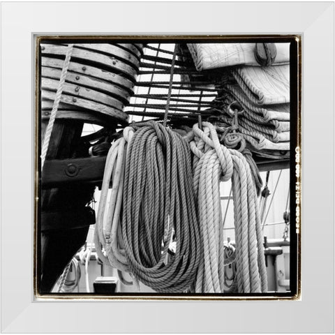 Secure III White Modern Wood Framed Art Print by DeNardo, Laura