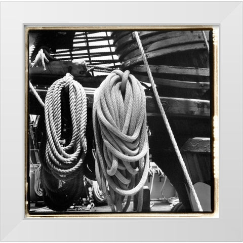 Secure IV White Modern Wood Framed Art Print by DeNardo, Laura