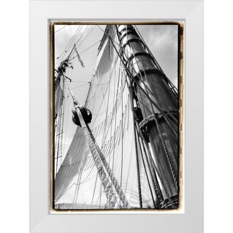 Set Sail III White Modern Wood Framed Art Print by DeNardo, Laura