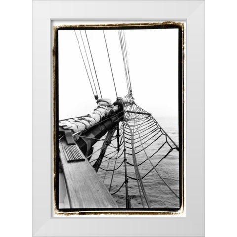 Set Sail IV White Modern Wood Framed Art Print by DeNardo, Laura