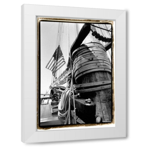 Set Sail V White Modern Wood Framed Art Print by DeNardo, Laura