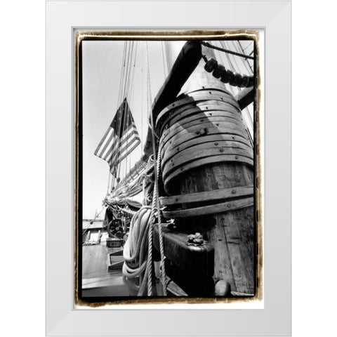Set Sail V White Modern Wood Framed Art Print by DeNardo, Laura