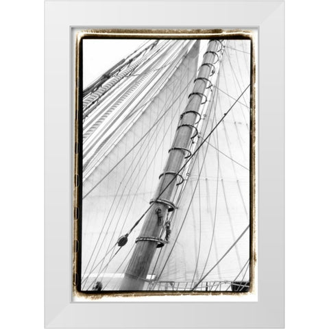 Set Sail VI White Modern Wood Framed Art Print by DeNardo, Laura