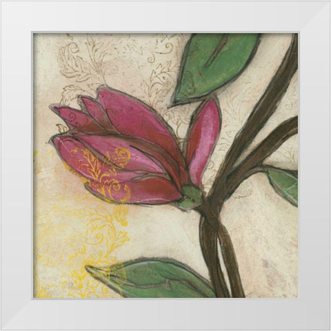 Tulip Poplar III White Modern Wood Framed Art Print by Goldberger, Jennifer