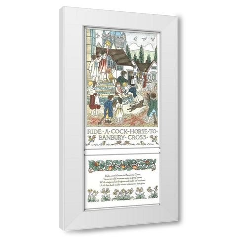 Ride a Cock Horse White Modern Wood Framed Art Print by Bedford, Francis D.