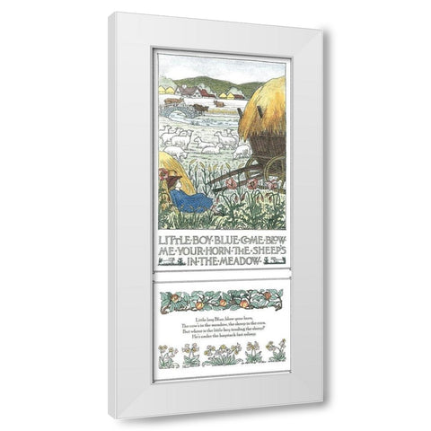 Little Boy Blue White Modern Wood Framed Art Print by Bedford, Francis D.