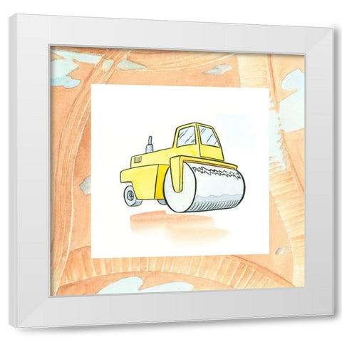 Charlies Steamroller White Modern Wood Framed Art Print by Swinford, Charles