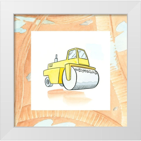 Charlies Steamroller White Modern Wood Framed Art Print by Swinford, Charles