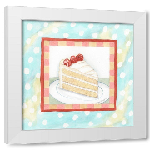 Vanilla Cake White Modern Wood Framed Art Print by Meagher, Megan