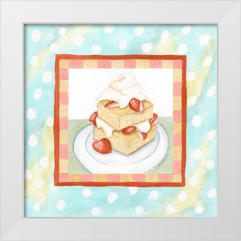 Strawberry Shortcake White Modern Wood Framed Art Print by Meagher, Megan