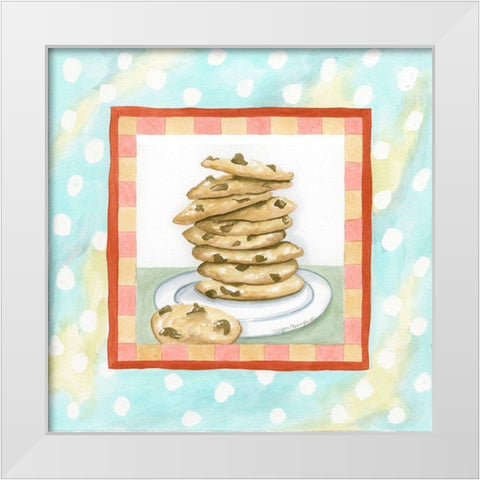 Chocolate Chip Cookies White Modern Wood Framed Art Print by Meagher, Megan