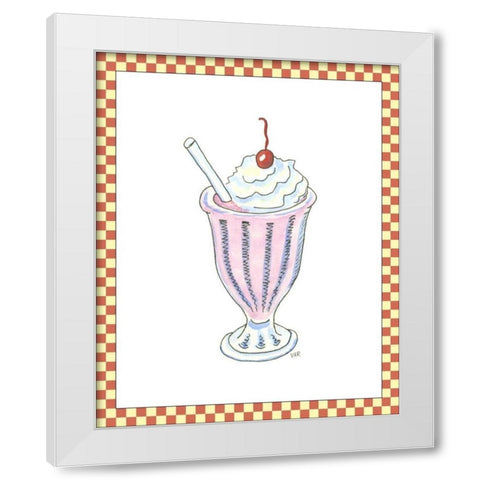Ice Cream Parlor II White Modern Wood Framed Art Print by Roper, Virginia A.
