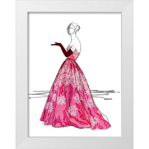 Night on the Town II White Modern Wood Framed Art Print by Vision Studio