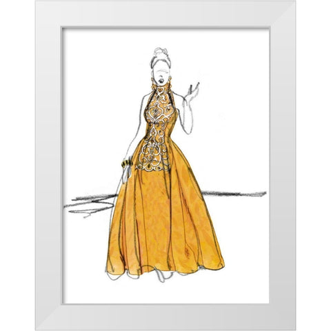 Night on the Town IV White Modern Wood Framed Art Print by Vision Studio