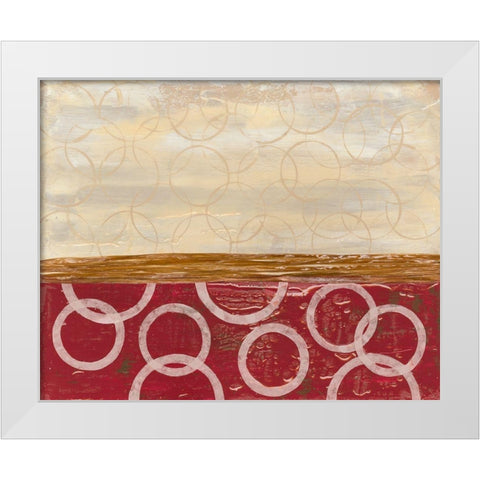 Going in Circles I White Modern Wood Framed Art Print by Avondet, Natalie
