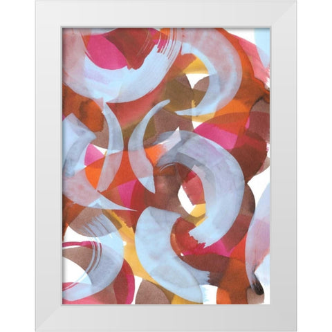 Sherbert II White Modern Wood Framed Art Print by Fuchs, Jodi