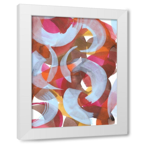Sherbert II White Modern Wood Framed Art Print by Fuchs, Jodi