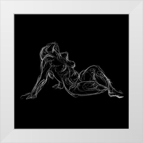 Figure Study on Black III White Modern Wood Framed Art Print by Swinford, Charles