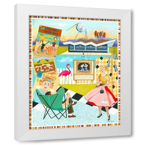 Kris Retro Rama II White Modern Wood Framed Art Print by Taylor, Kris