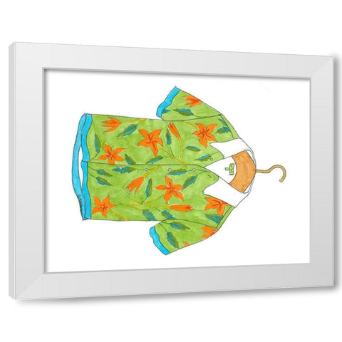 Beach Wear II White Modern Wood Framed Art Print by Goldberger, Jennifer